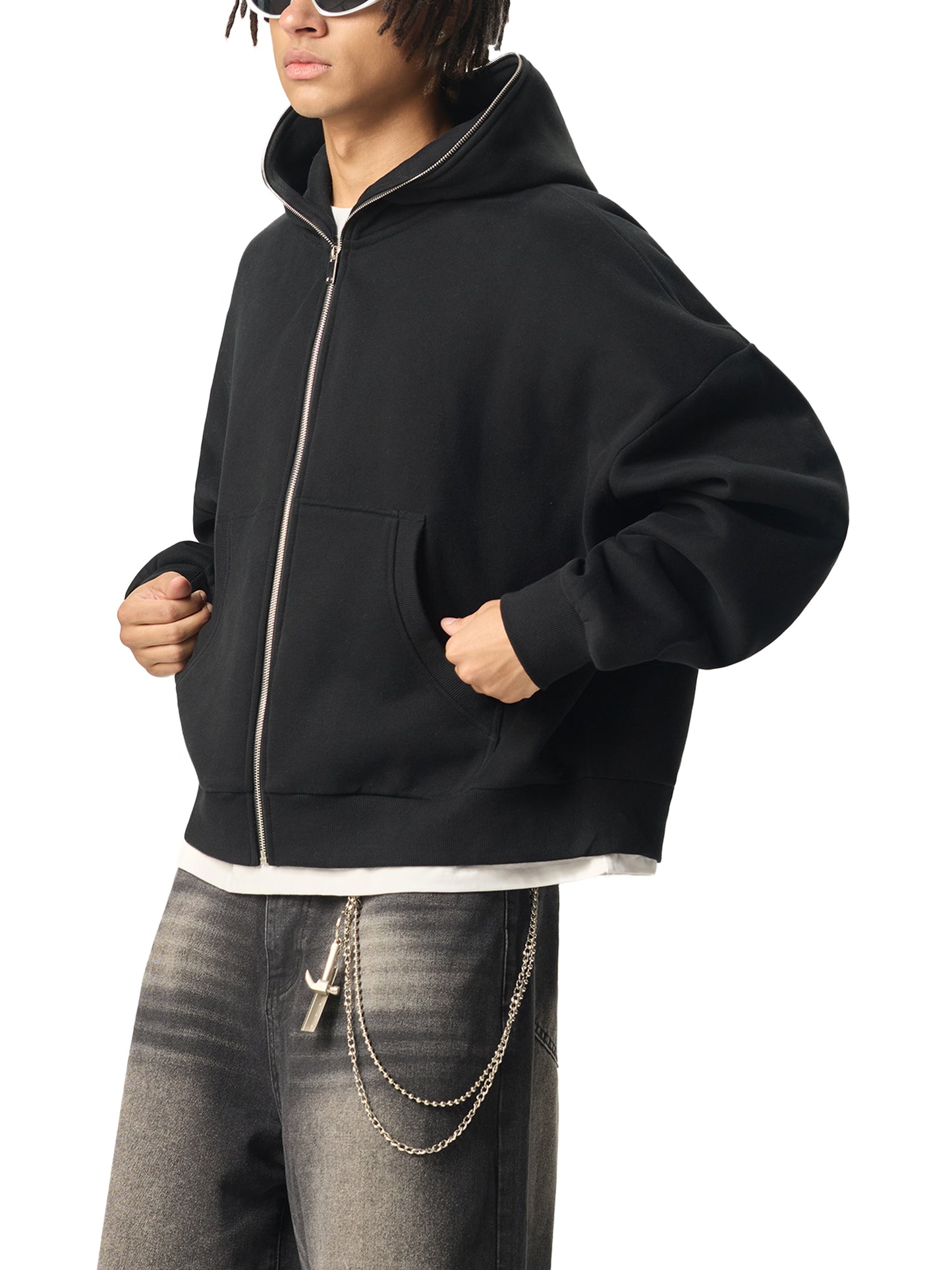 Haven Fleece Zip Boxy Hoodie