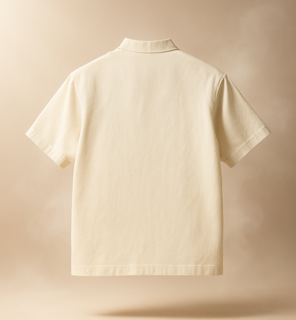 Loose Cotton Short-Sleeve Polo Shirt