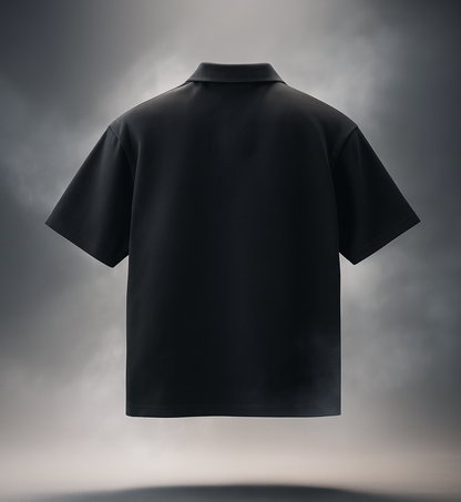 Loose Cotton Short-Sleeve Polo Shirt