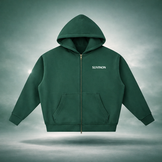 Hustler's Dark Green Zipper